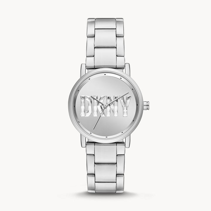 DKNY SOHO THREE-HAND STAINLESS STEEL WATCH