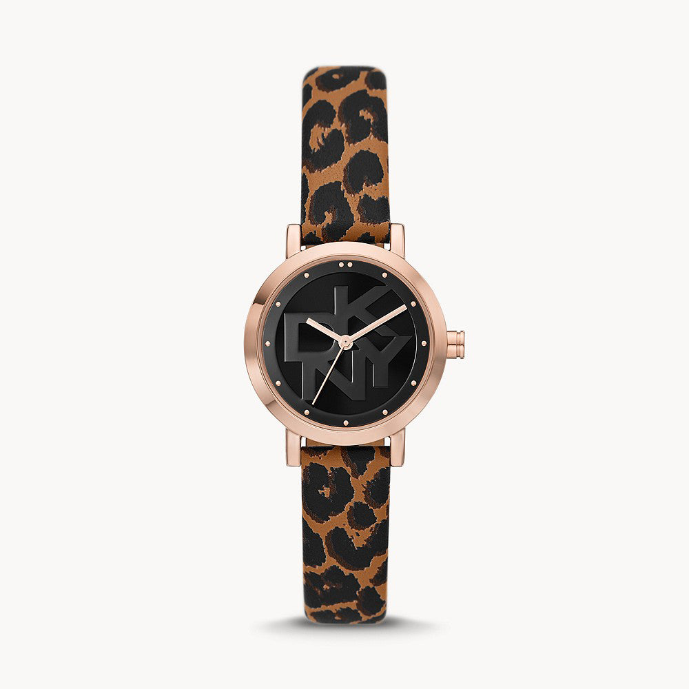 Dkny best sale leather watch