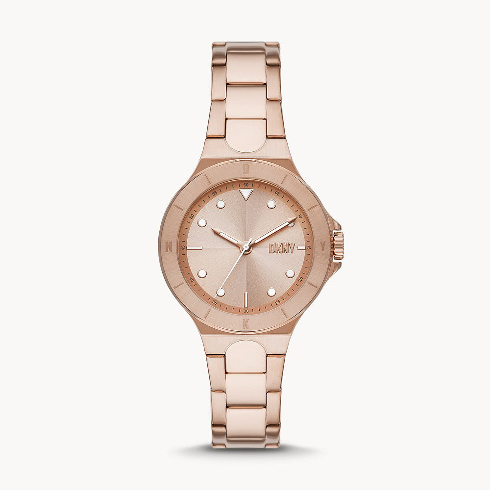 DKNY  CHAMBERS ROSE GOLD STAINLESS STEEL WOMENS WATCH