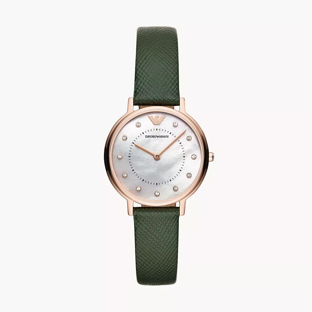 EMPORIO ARMANI KAPPA WOMEN'S LEATHER WATCH