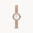 Emporio Armani Two-Hand Rose Gold-Tone Stainless Steel Mesh Watch
