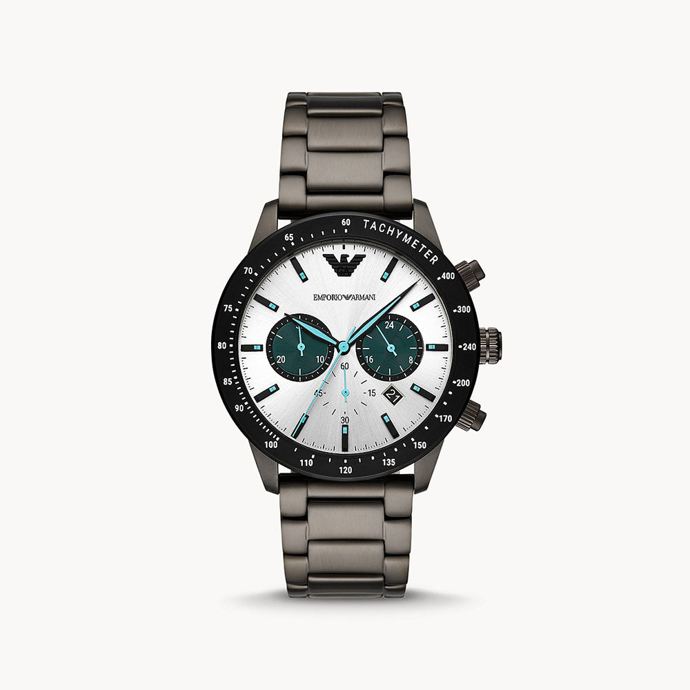 Emporio Armani Chronograph Gunmetal Stainless Steel Watch