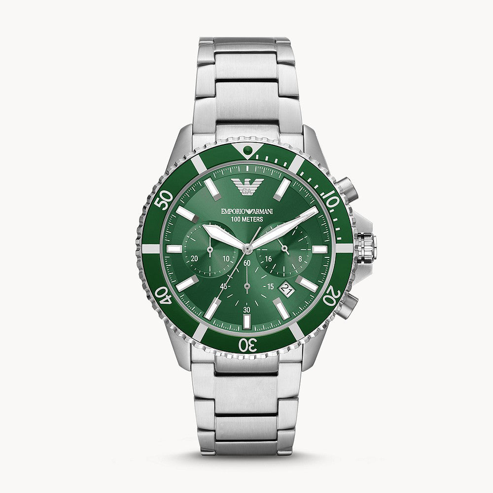 EMPORIO ARMANI CHRONOGRAPH STAINLESS STEEL WATCH – The Watch House