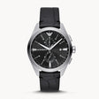 Emporio Armani Chronograph Black Leather Watch
