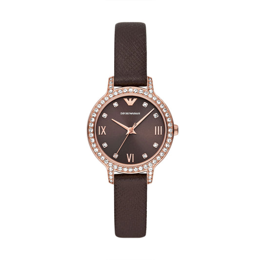 Emporio Armani Cleo Women's Pro-Planet Leather Watch