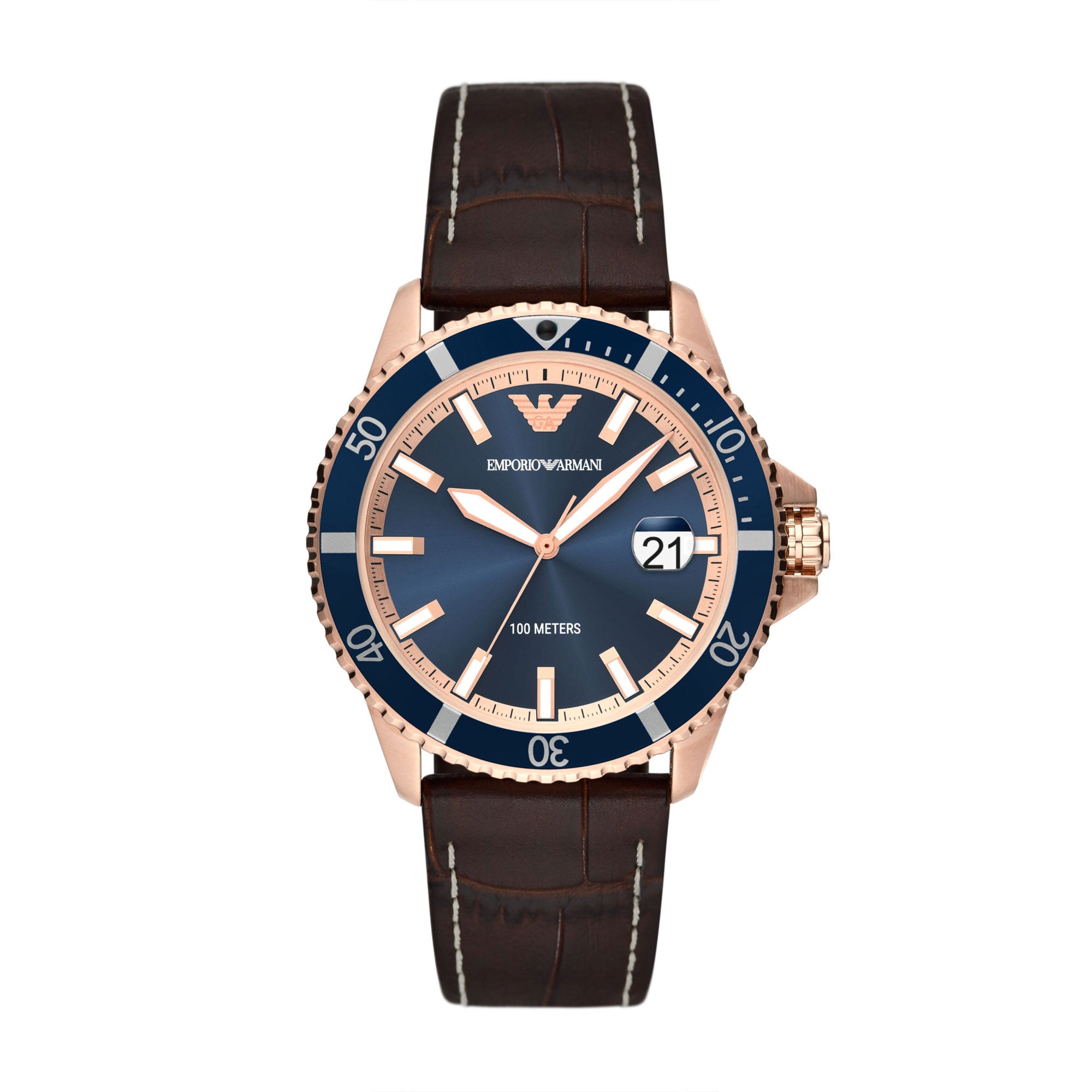 Buy EMPORIO ARMANI AR11244 Water-Resistant Analogue Watch | Rose Gold-Toned  Color Women | AJIO LUXE