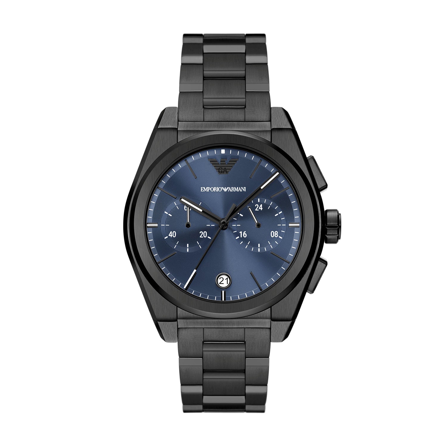 Emporio Armani Chronograph Gunmetal Stainless Steel Watch The