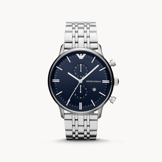 Emporio Armani Men's Two-Hand Stainless Steel Watch