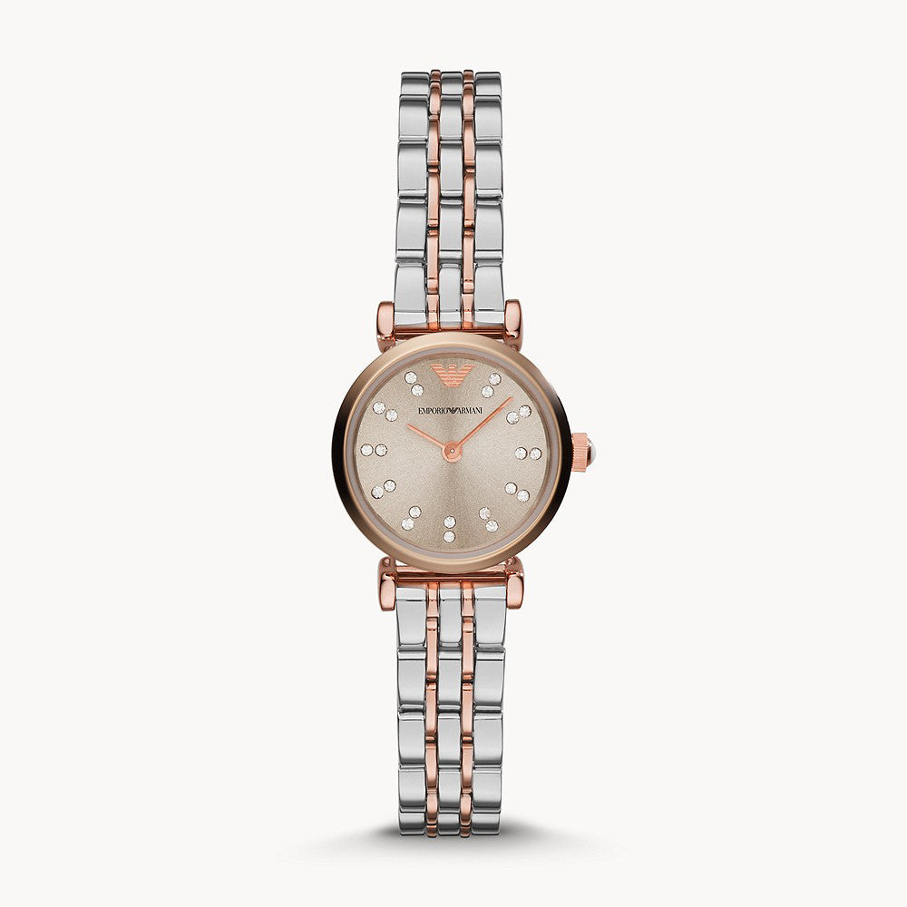 EMPORIO ARMANI WOMEN'S TWO-HAND TWO-TONE STAINLESS STEEL WATCH – The ...