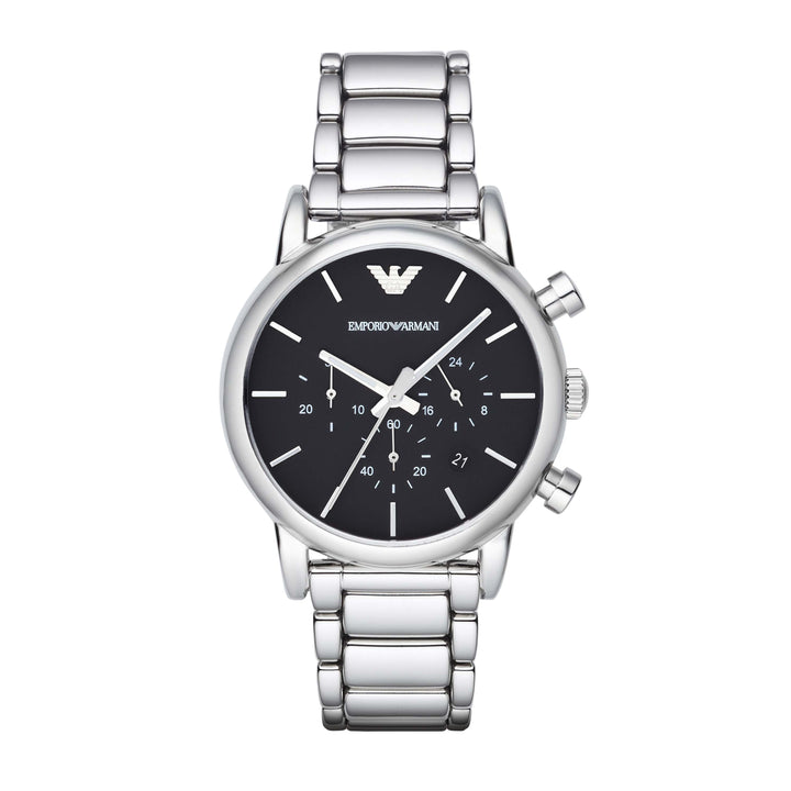 Emporio Armani Men's Chronograph Stainless Steel Black Dial Watch