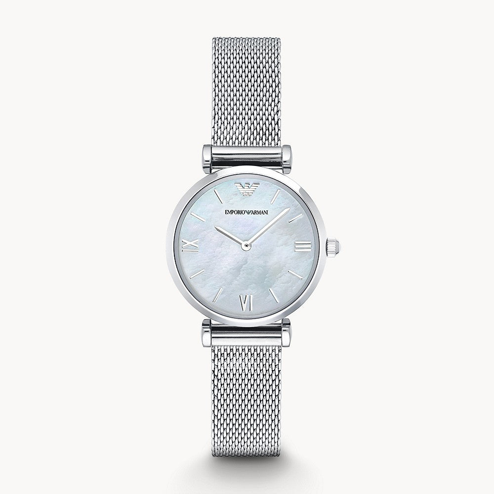 EMPORIO ARMANI LADIES MOTHER OF PEARL WATCH – The Watch House