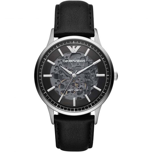 Emporio Armani AUTOM Watch 21 JWL SS Leather Strap