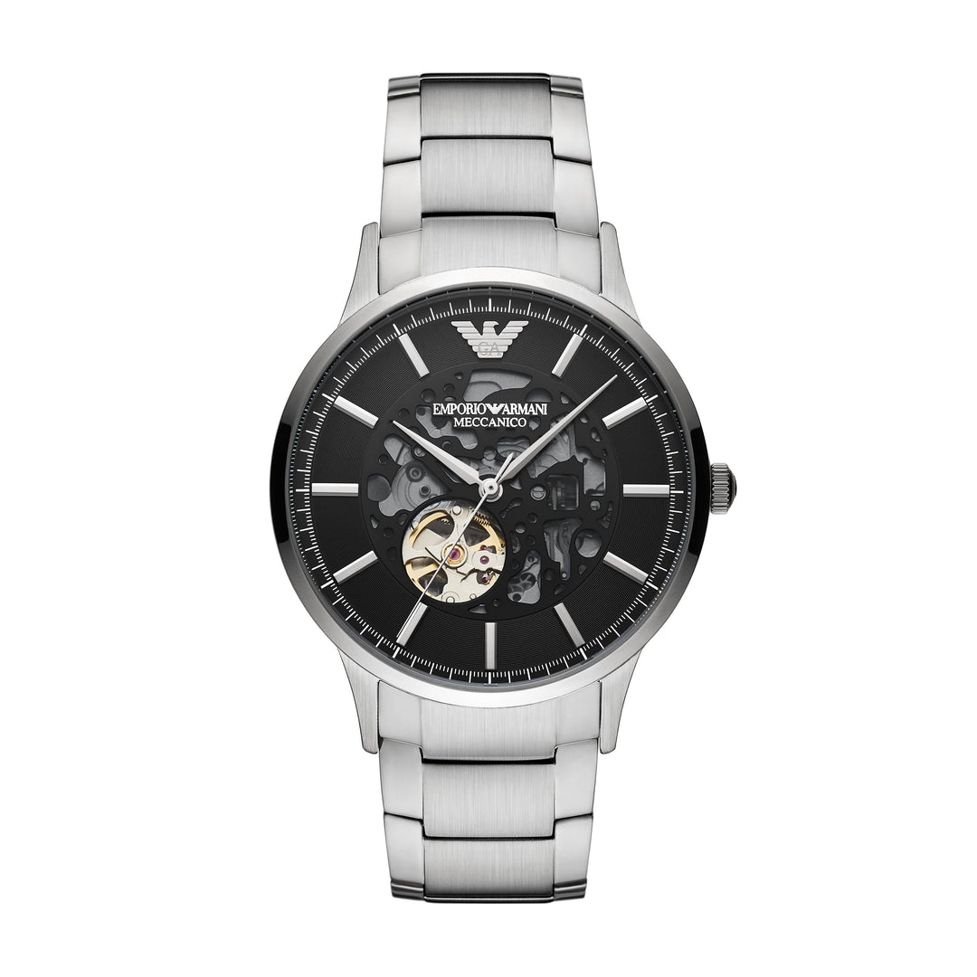 EMPORIO ARMANI AUTOMATIC STAINLESS STEEL WATCH