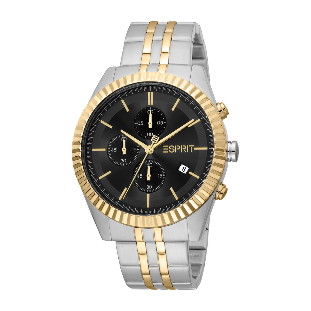 Esprit Men's Chronograph Fashion Quartz Analog Two Tone Silver and Gold Watch