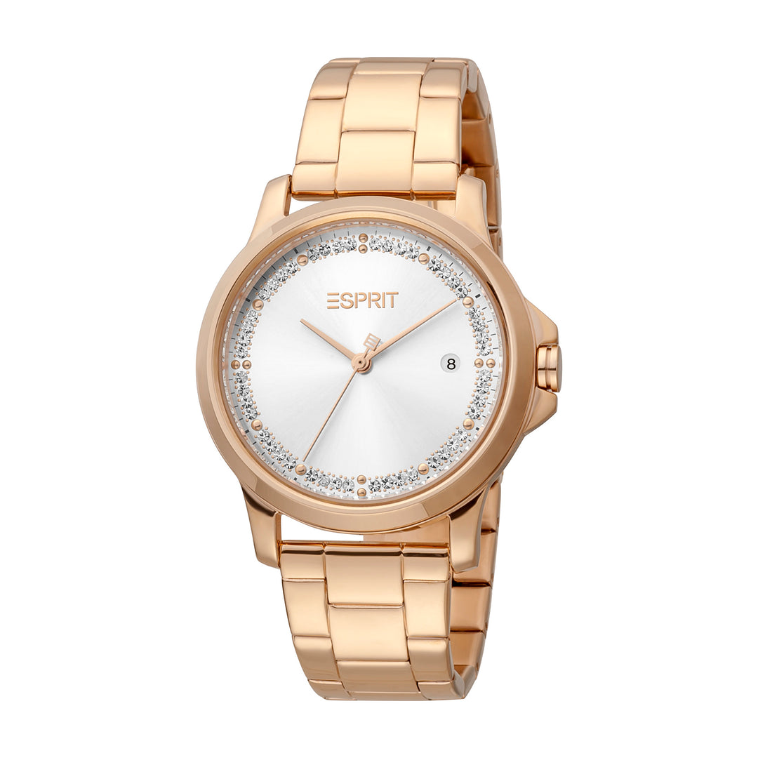 Esprit Women's 2 Hands With Date Fashion Quartz Analog Rose Gold Watch