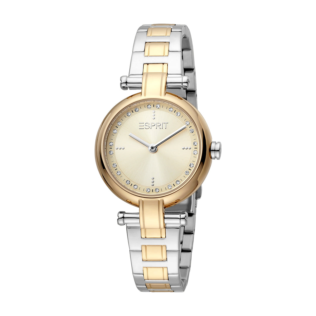 Esprit Women's 2 Hands Fashion Quartz Analog Two Tone Silver and Gold Watch