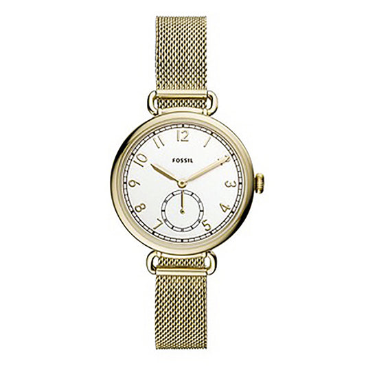 Fossil Analog Men's Watch Gold Plated Metal Bracelet