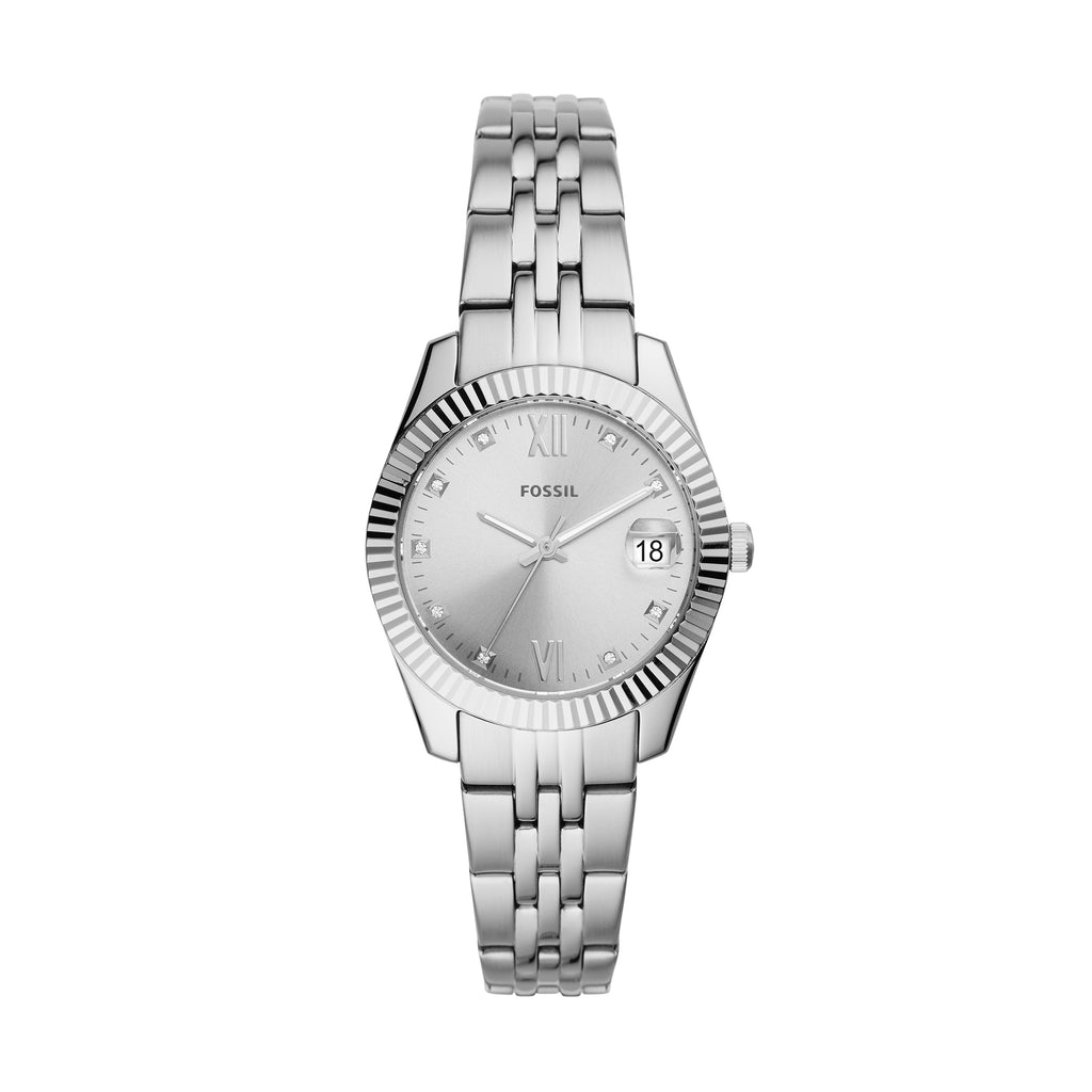 Fossil watch women deals silver