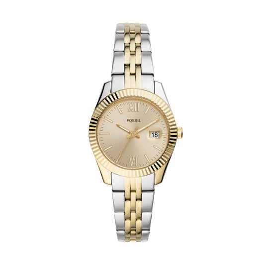 Fossil Analog Women's Watch Gold Plated Metal Bracelet