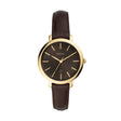 Fossil Analog Women's Watch Gold Plated Leather Strap
