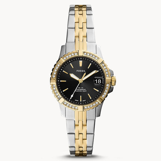 Fossil Analog Men's Watch Gold Plated Metal Bracelet