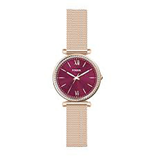 Fossil Analog Women's Watch Gold Plated Metal Bracelet