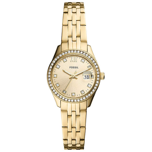 Fossil Analog Men's Watch Gold Plated Metal Bracelet