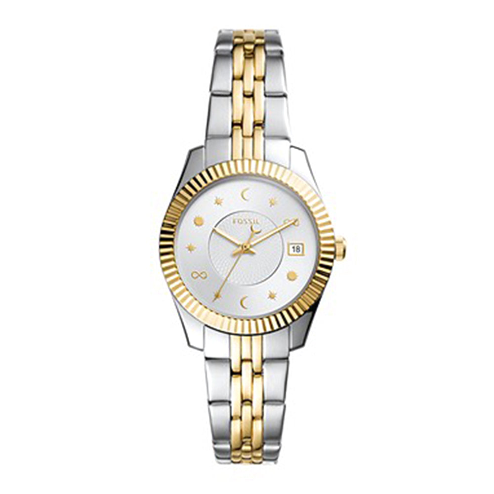 Fossil Analog Women's Watch Gold Plated Metal Bracelet - ES5060