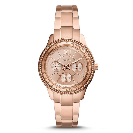 Fossil Stella Sport Multifunction Rose Gold-Tone Stainless Steel Women's Watch