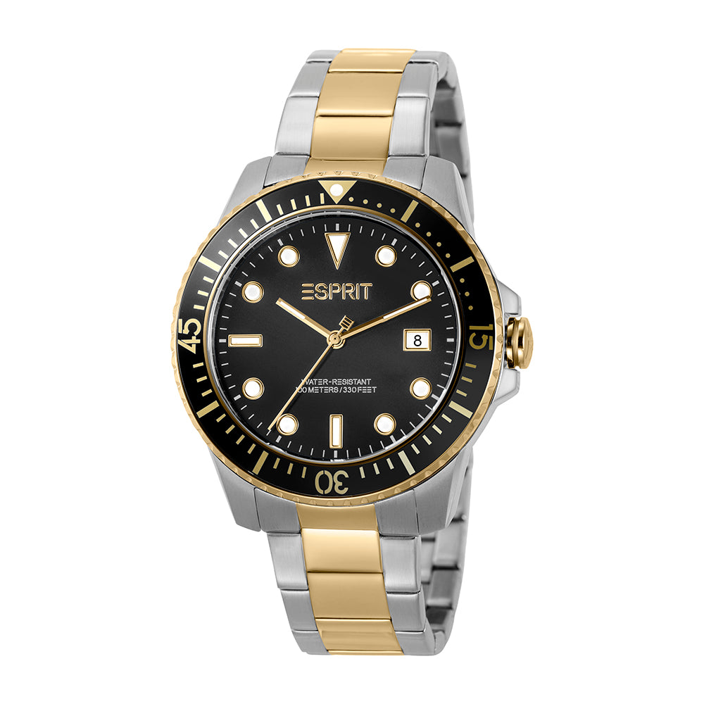 Esprit Men's Hudson Fashion Quartz Two Tone Silver and Gold Watch