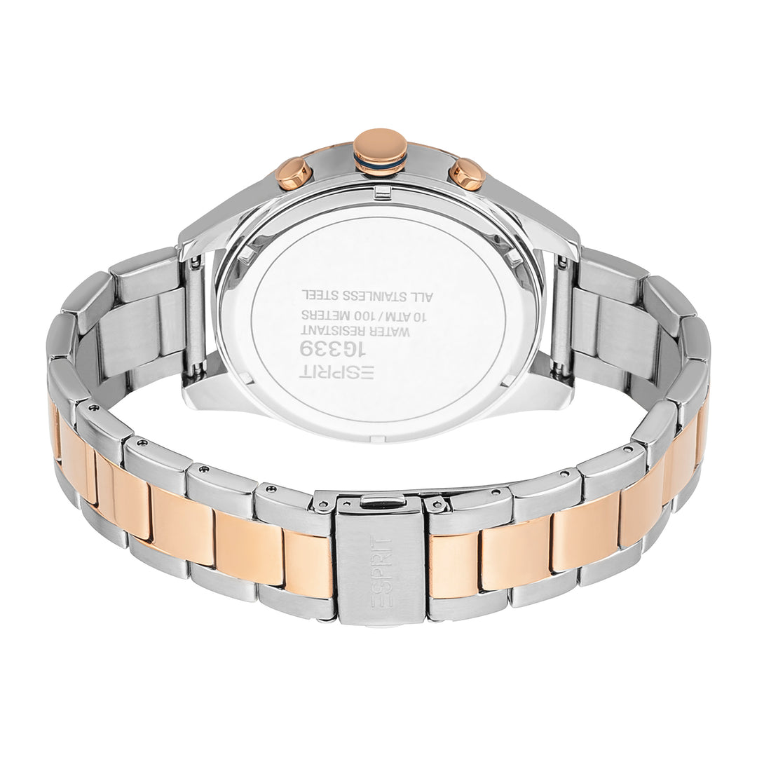 Esprit Men's Milo Fashion Quartz Two Tone Silver and Rose Gold Watch