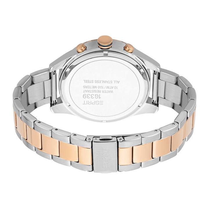 Esprit Men's Milo Fashion Quartz Two Tone Silver and Rose Gold Watch