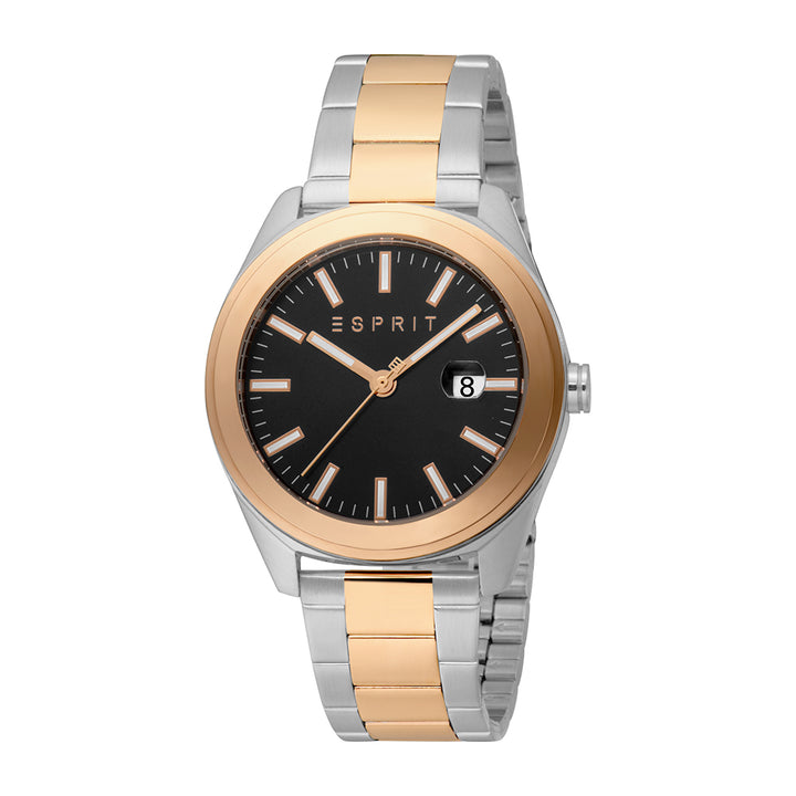 Esprit Men's Fashion Quartz Two Tone Silver and Rose Gold Watch