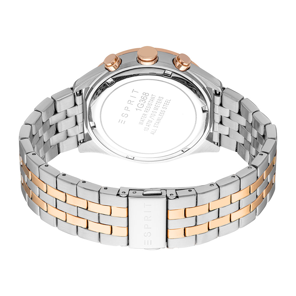 Esprit Men's Fashion Quartz Two Tone Silver and Rose Gold Watch
