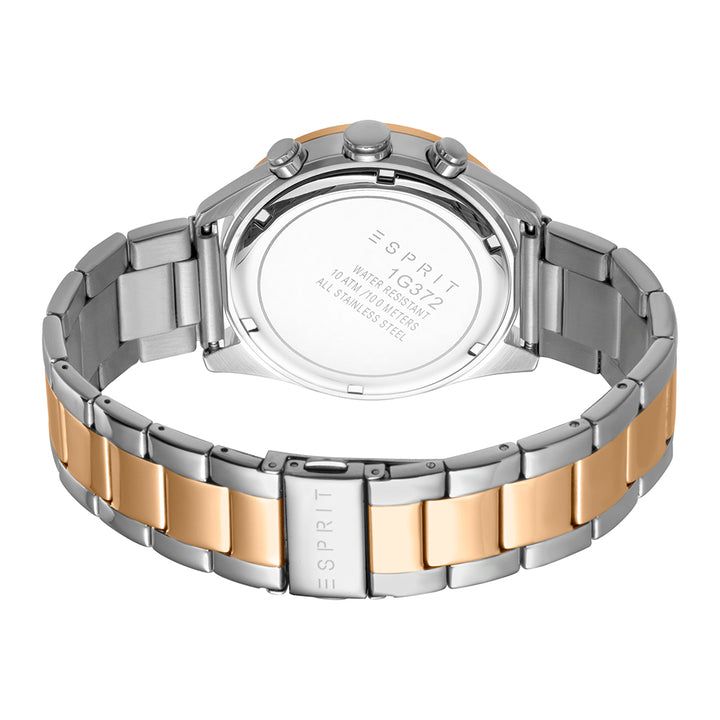 Esprit Men's Rob Fashion Quartz Two Tone Silver and Rose Gold Watch