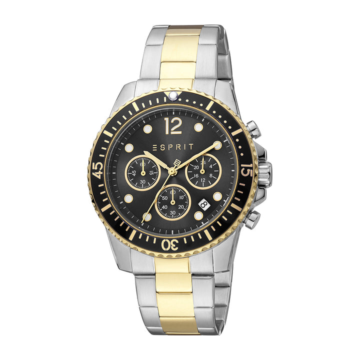 Esprit Men's Hudson Chrono Fashion Quartz Two Tone Silver and Gold Watch