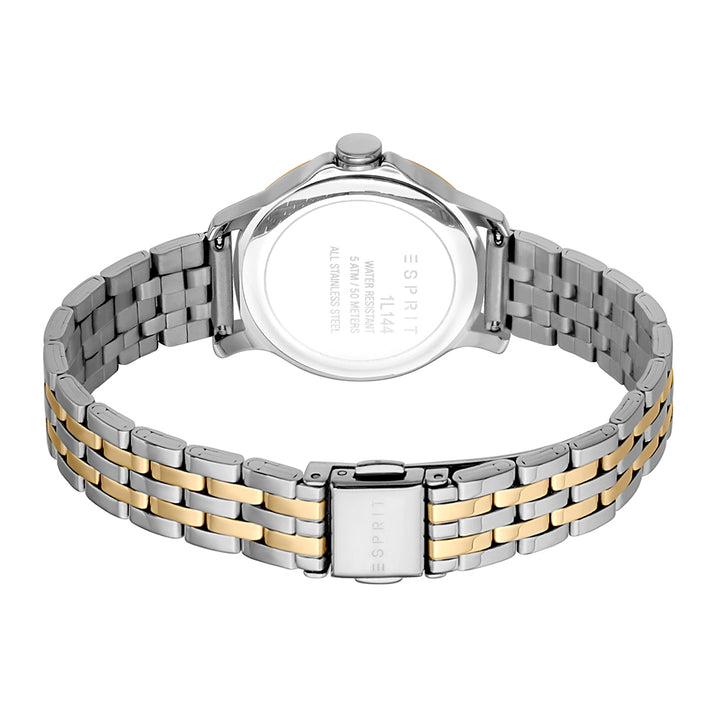 Esprit Women's Bent Ii Fashion Quartz Two Tone Silver and Gold Watch