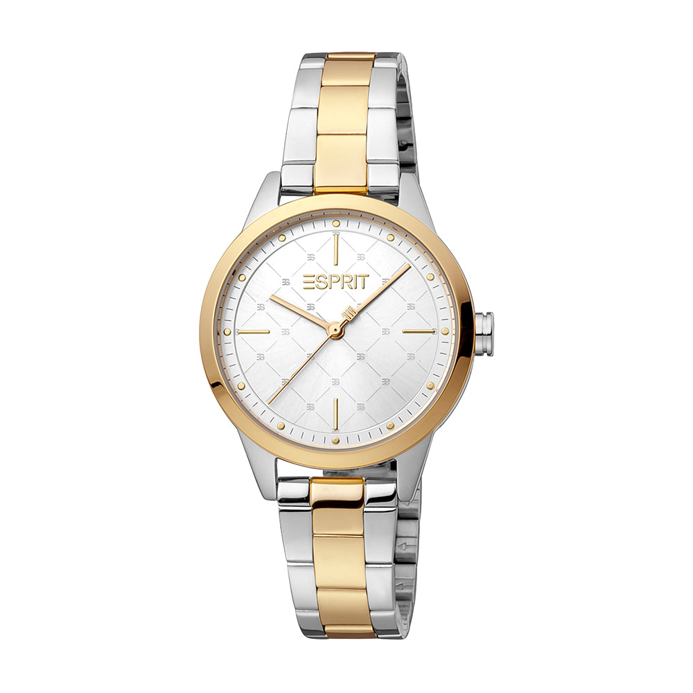 Esprit Women's Pointy Fashion Quartz Two Tone Silver and Gold Watch