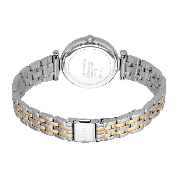 Esprit Women's Laila Dot Fashion Quartz Two Tone Silver and Gold Watch