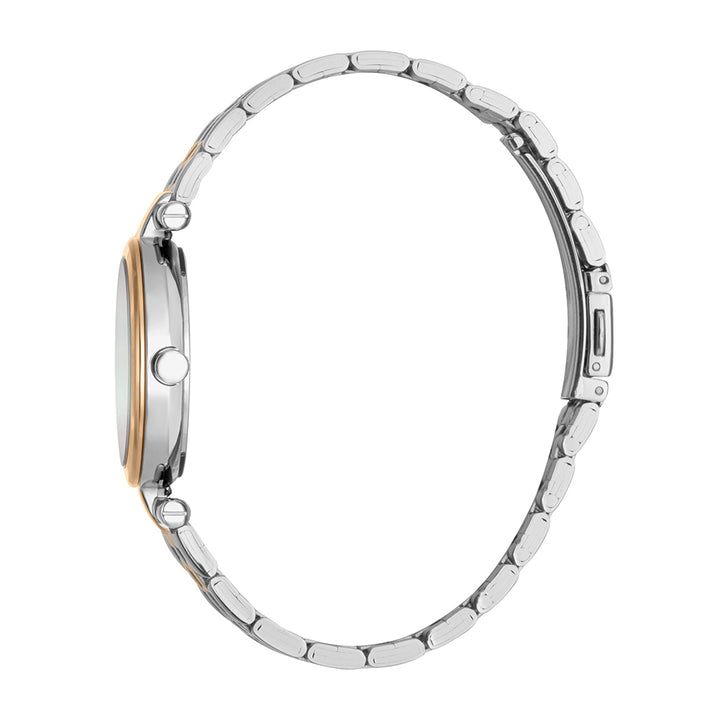 Esprit Women's Laila Dot Fashion Quartz Two Tone Silver and Rose Gold Watch