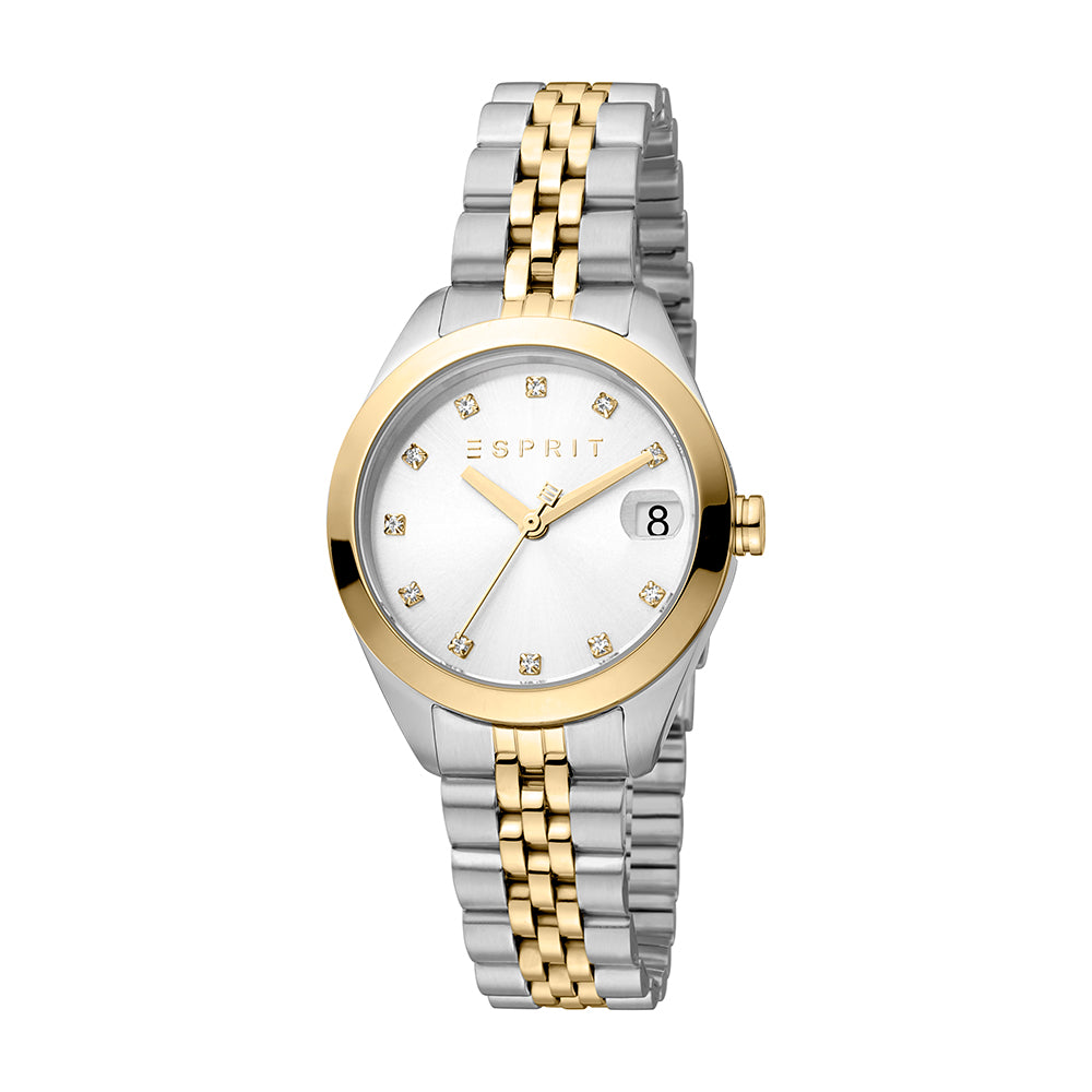 Esprit Women's Madison Fashion Quartz Two Tone Silver and Gold Watch