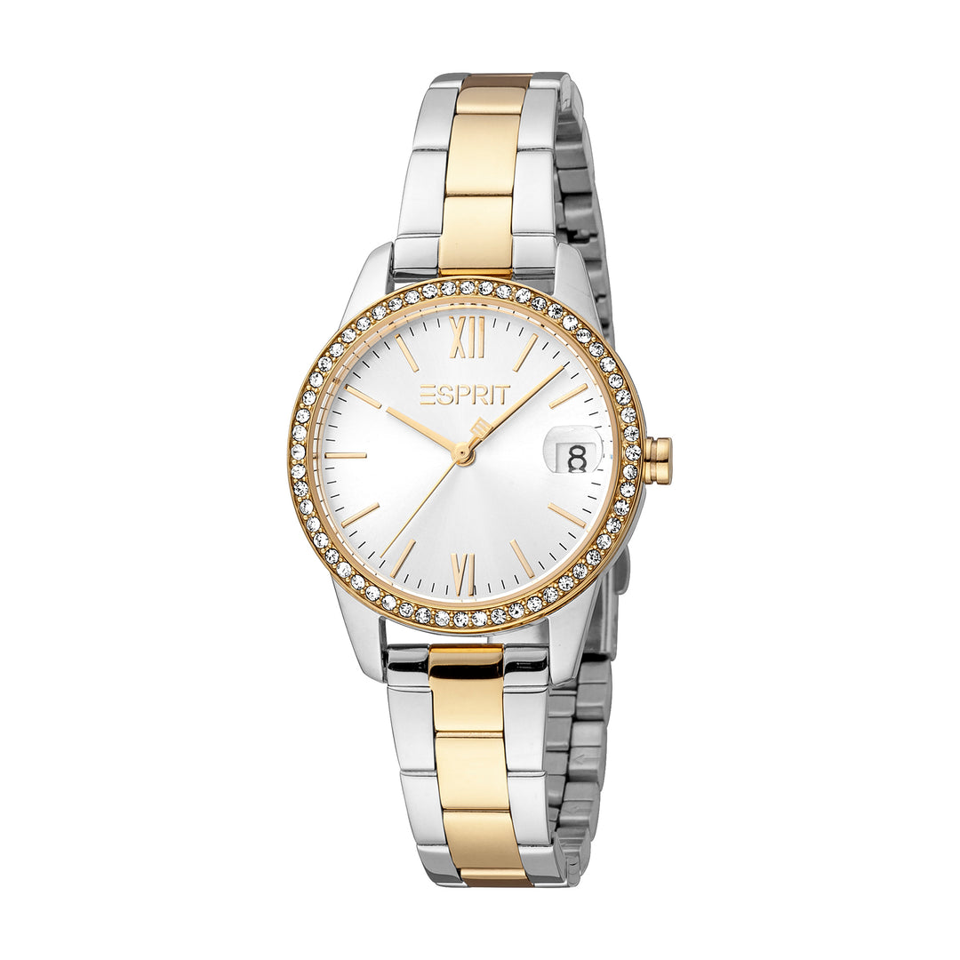 Esprit Women's Wind Glam Fashion Quartz Two Tone Silver and Gold Watch