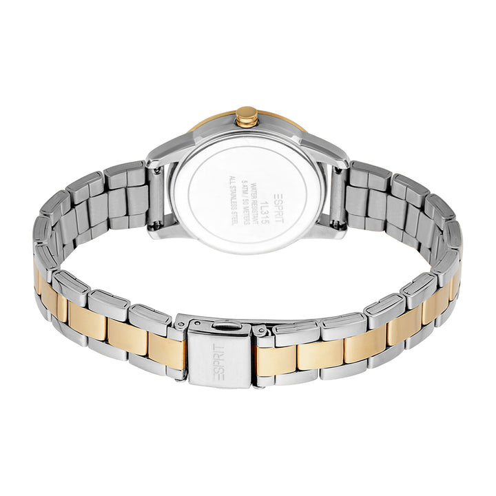 Esprit Women's Wind Glam Fashion Quartz Two Tone Silver and Gold Watch