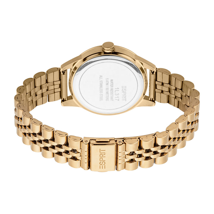Esprit Women's Dark Green Dial Willow Fashion Quartz Gold Strap Watch With Bracelet
