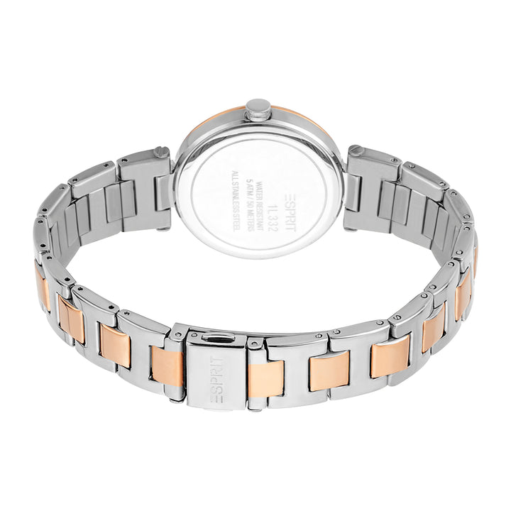 Esprit Women's Nyla Fashion Quartz Two Tone Silver and Rose Gold Watch