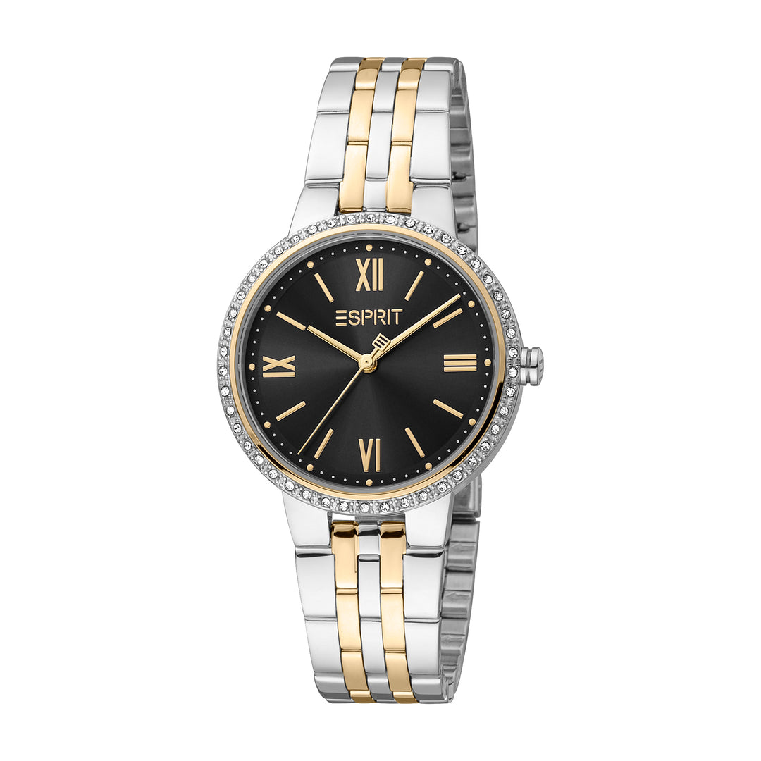 Esprit Women's Cara Glam Fashion Quartz Two Tone Silver and Gold Watch