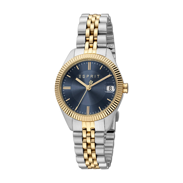 Esprit Women's Madison Date Fashion Quartz Two Tone Silver and Gold Watch
