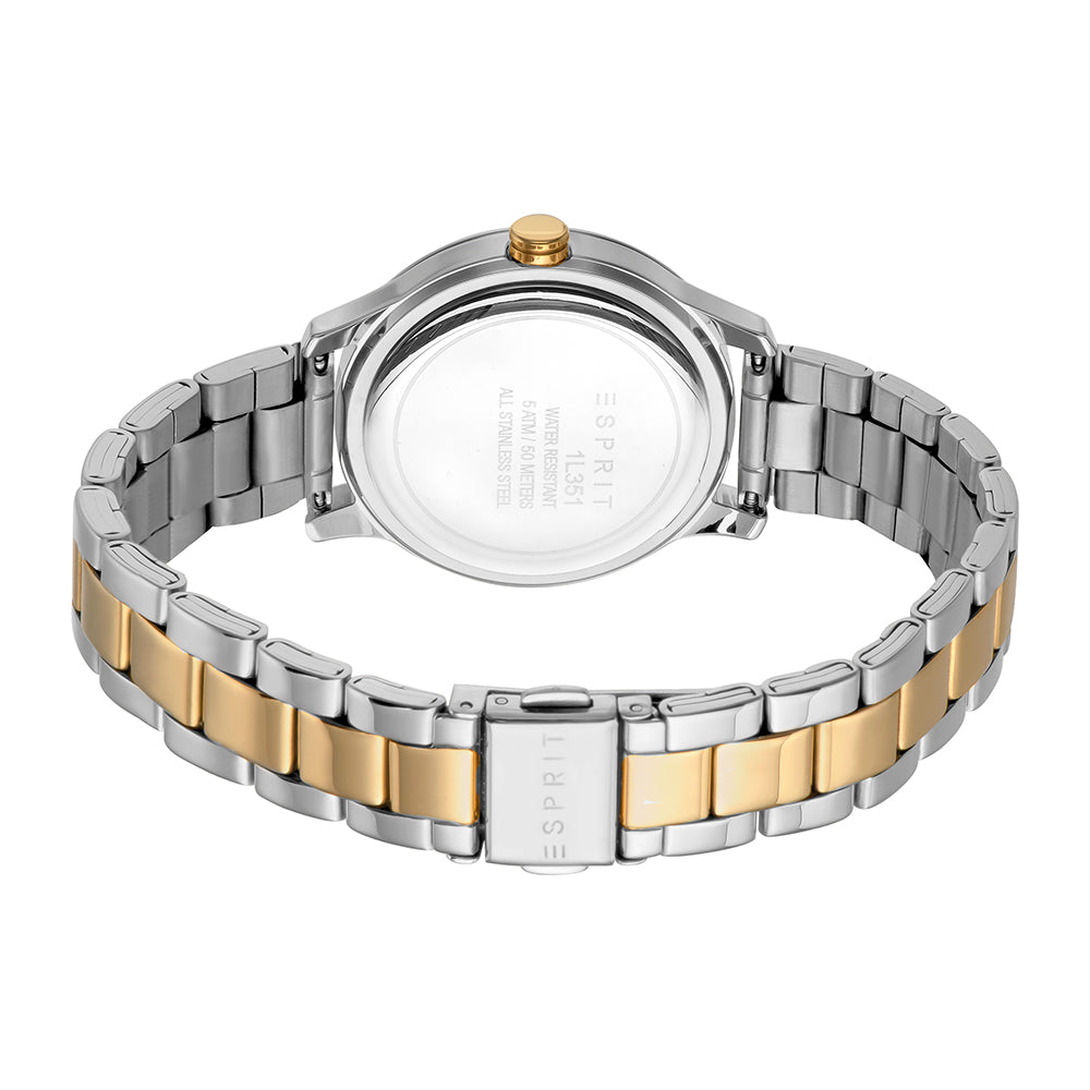 Esprit Women's Joyce Fashion Quartz Two Tone Silver and Gold Watch