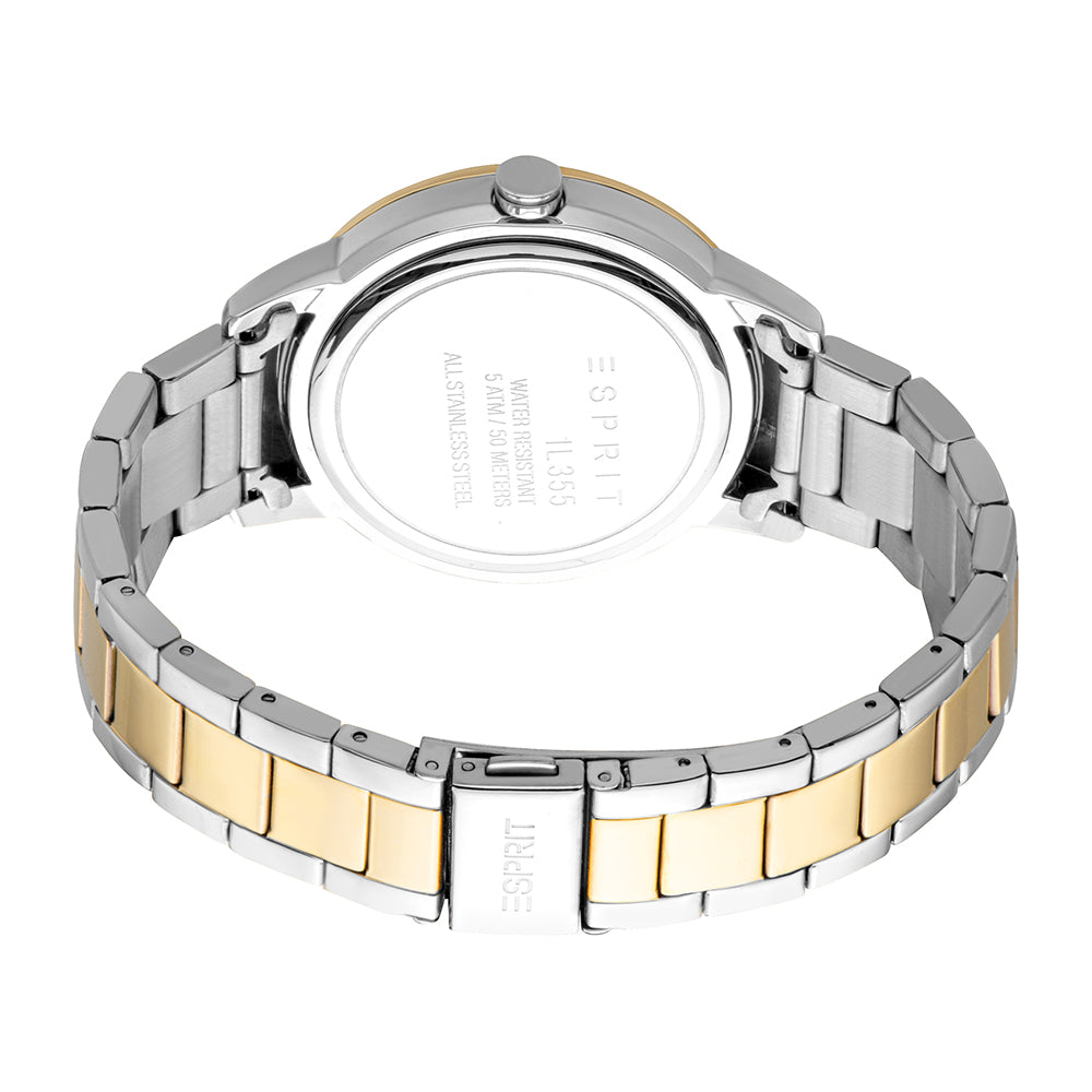 Esprit Women's Fashion Quartz Two Tone Silver and Gold Watch