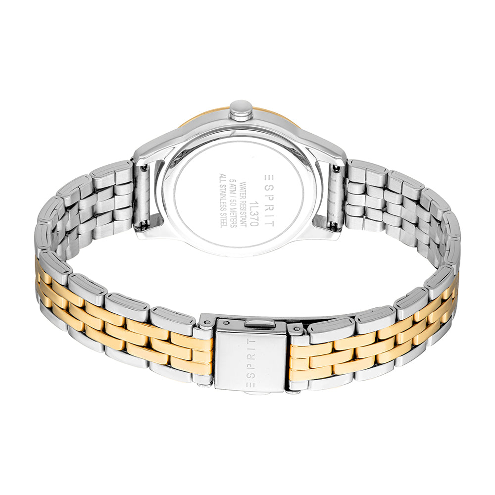 Esprit Women's Fashion Quartz Two Tone Silver and Gold Watch